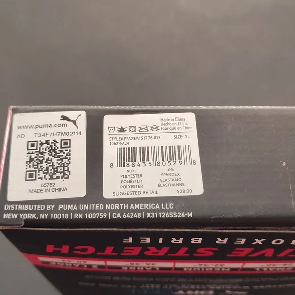 Men's Puma 4-Pack Boxer Briefs Active Stretch Tag Free Underwear Size - XL 40-42 - Picture 7 of 7